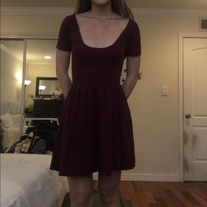 Burgundy dress